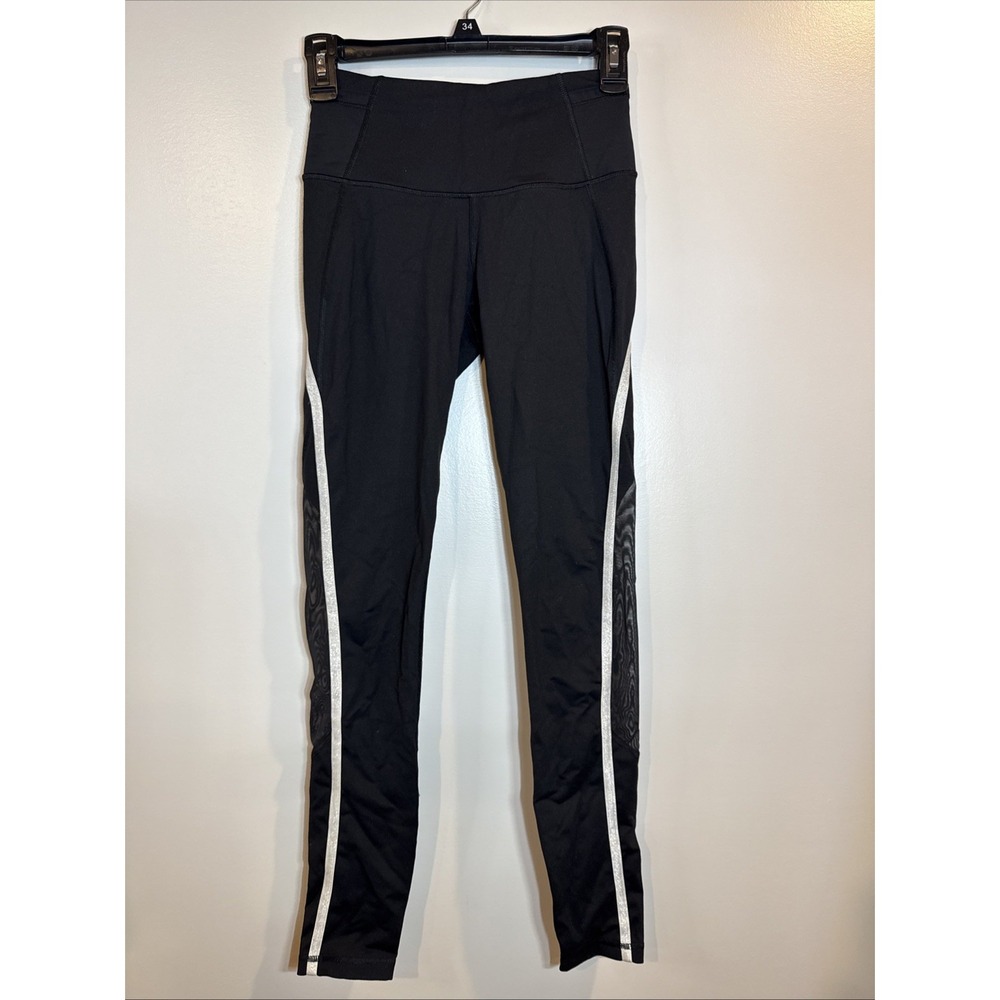 Victoria Secret Sport Leggings Size‎ XS Black & Grey Glitter  Sheer Spots